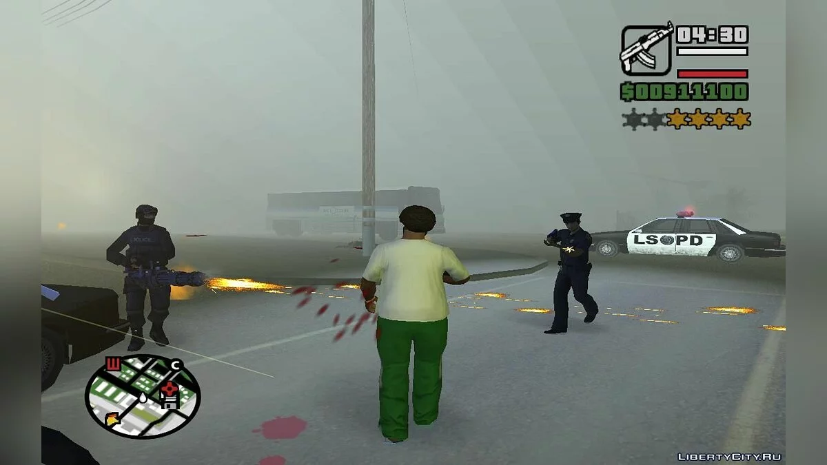 Случайное оружие, здоровье и меткость у всех силовиков (SA) 1.4 / GTA San Andreas