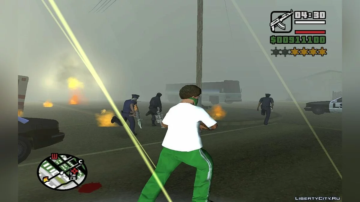 Случайное оружие, здоровье и меткость у всех силовиков (SA) 1.4 / GTA San Andreas