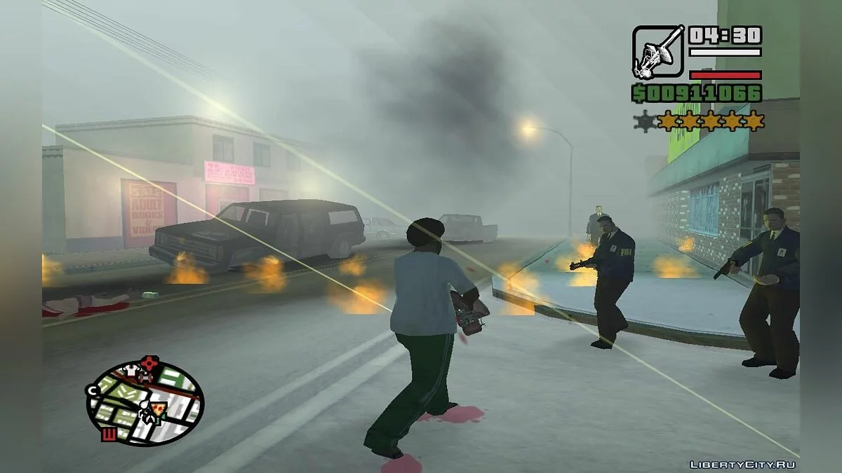 Случайное оружие, здоровье и меткость у всех силовиков (SA) 1.4 / GTA San Andreas