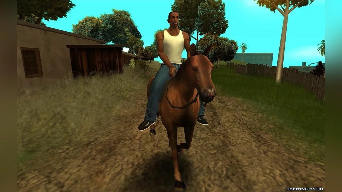 Улучшенный скрипт для езды на лошади / GTA San Andreas