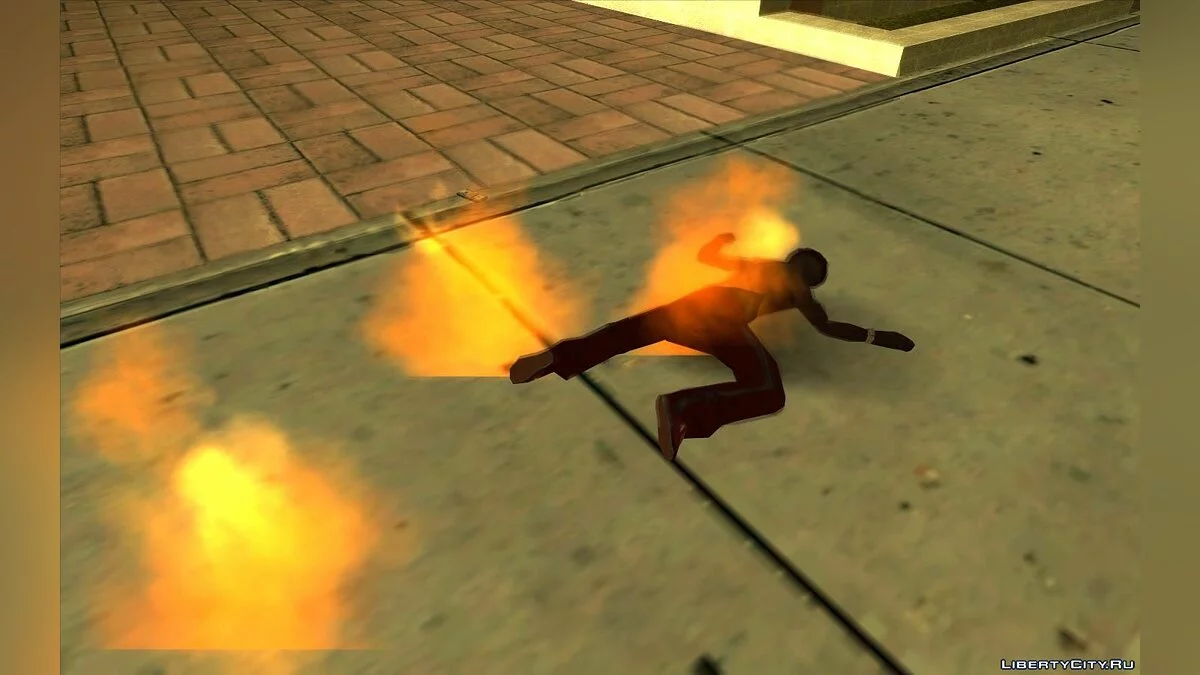 Ped Fire Fix - Горящие пешеходы v1.1 / GTA San Andreas