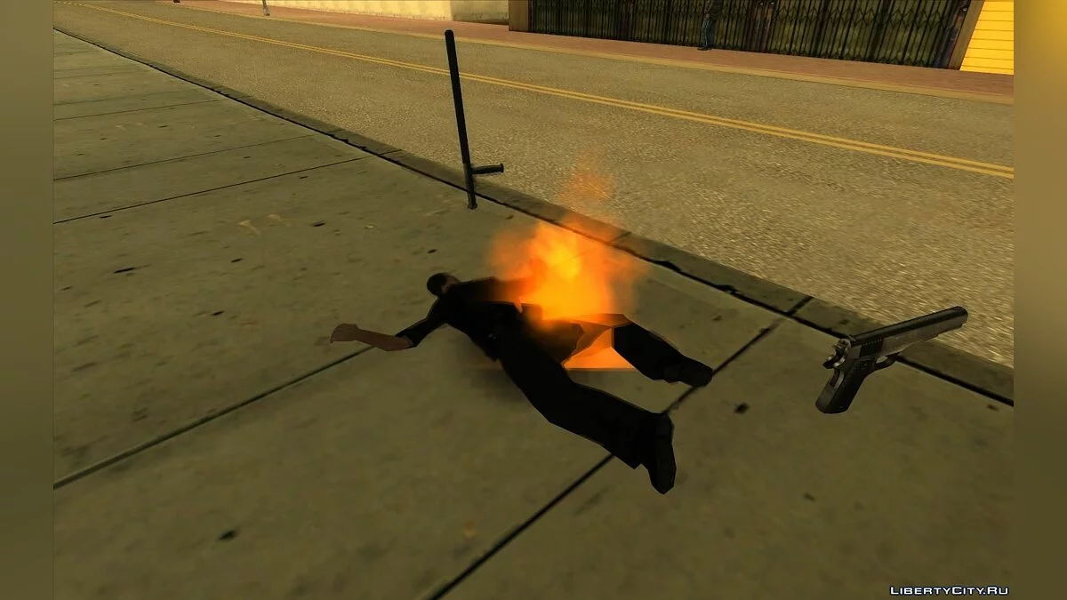 Ped Fire Fix - Горящие пешеходы v1.1 / GTA San Andreas