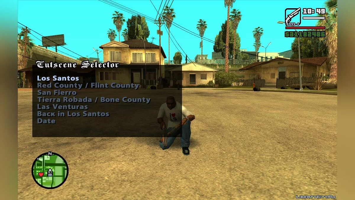 Возможность просмотреть любую кат-сцену / GTA San Andreas