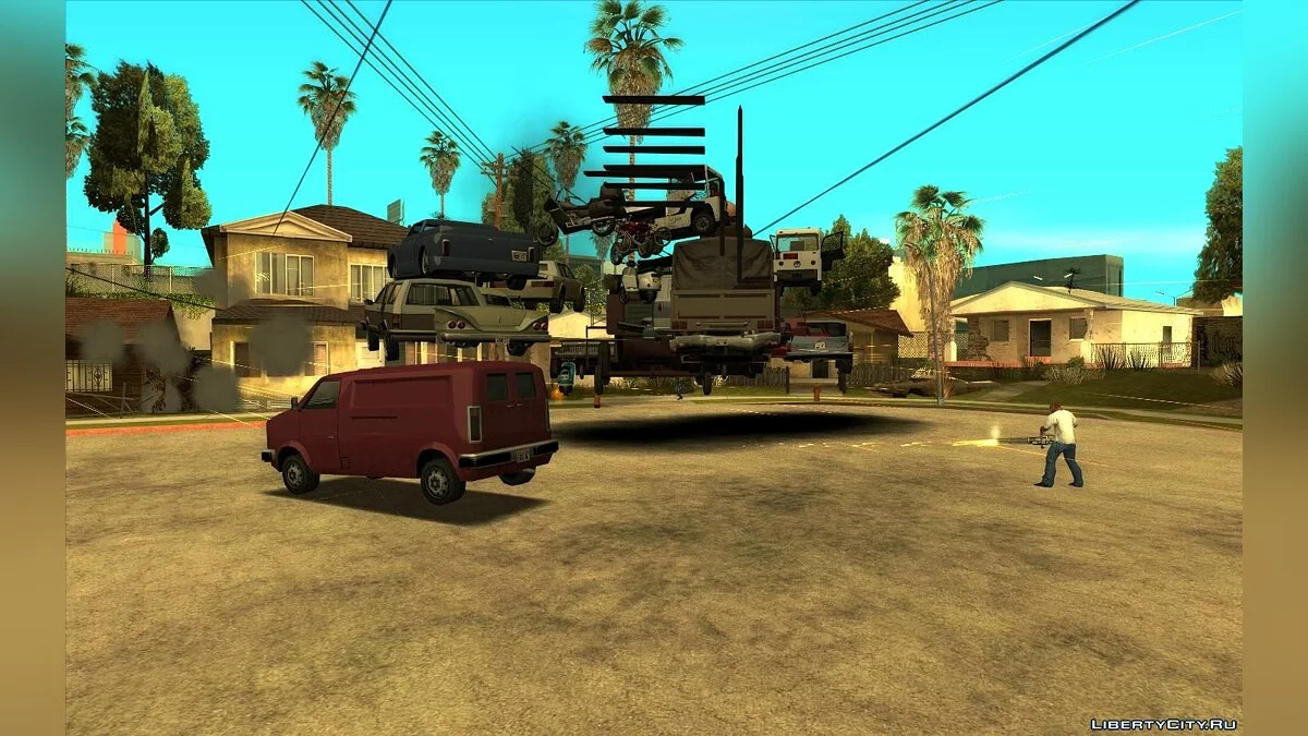 Shoot Stuff - Стрелять автомобилями и пешеходами v2.0 / GTA San Andreas