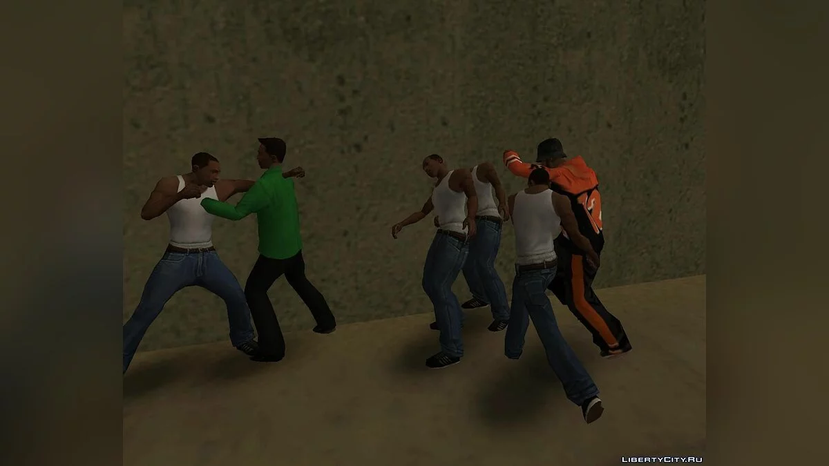 Zeroped mod - клоны Си-Джея ходят синхронно / GTA San Andreas