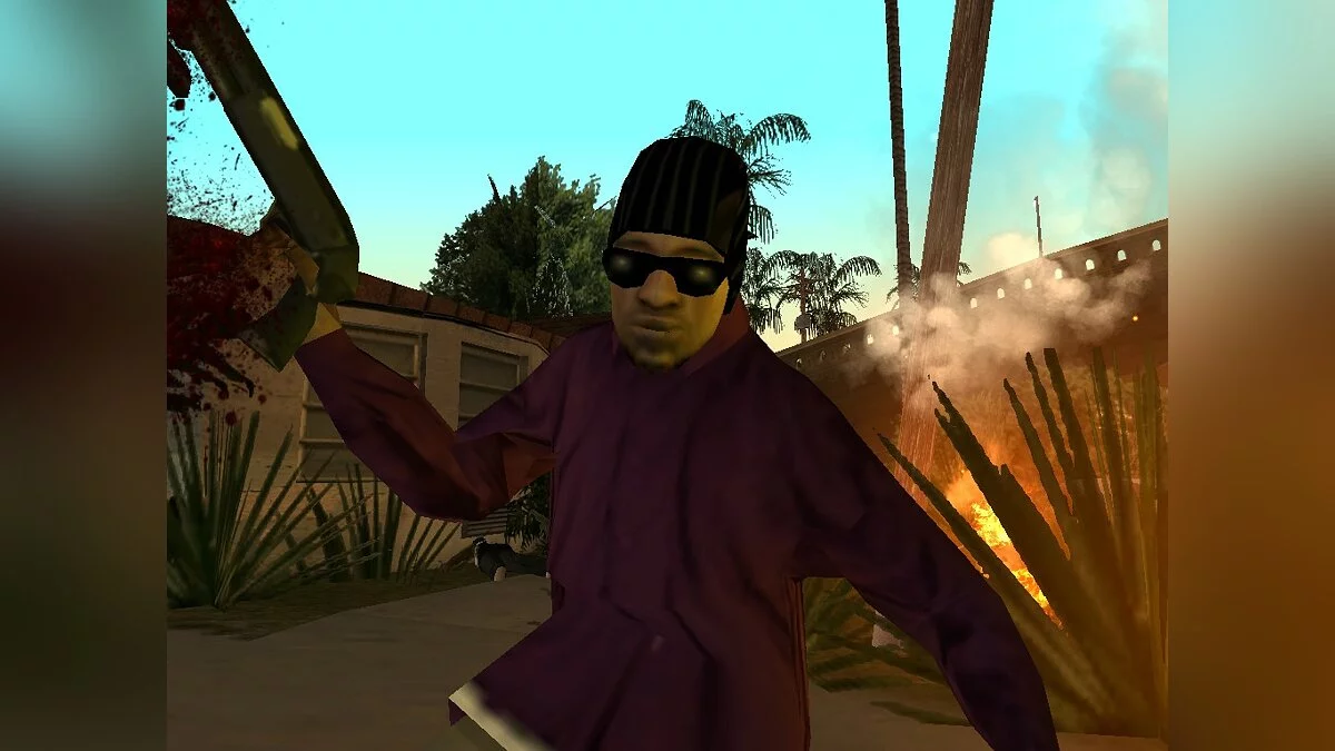 Атака Ballas на Grove Street / GTA San Andreas