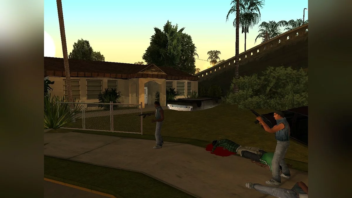Атака Ballas на Grove Street / GTA San Andreas