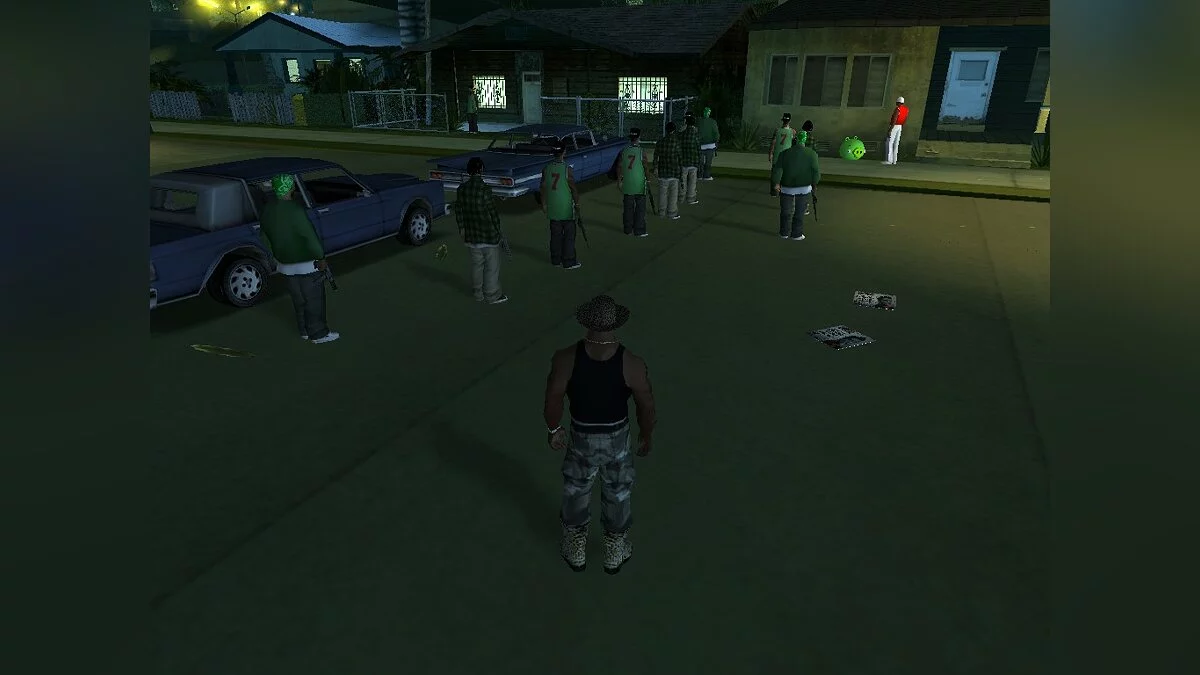 Атака Ballas на Grove Street / GTA San Andreas