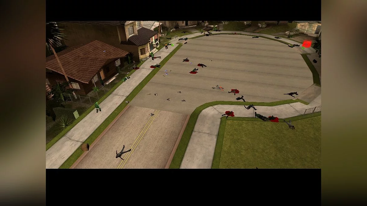 Атака Ballas на Grove Street / GTA San Andreas