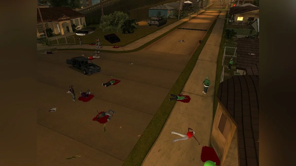 Атака Ballas на Grove Street / GTA San Andreas