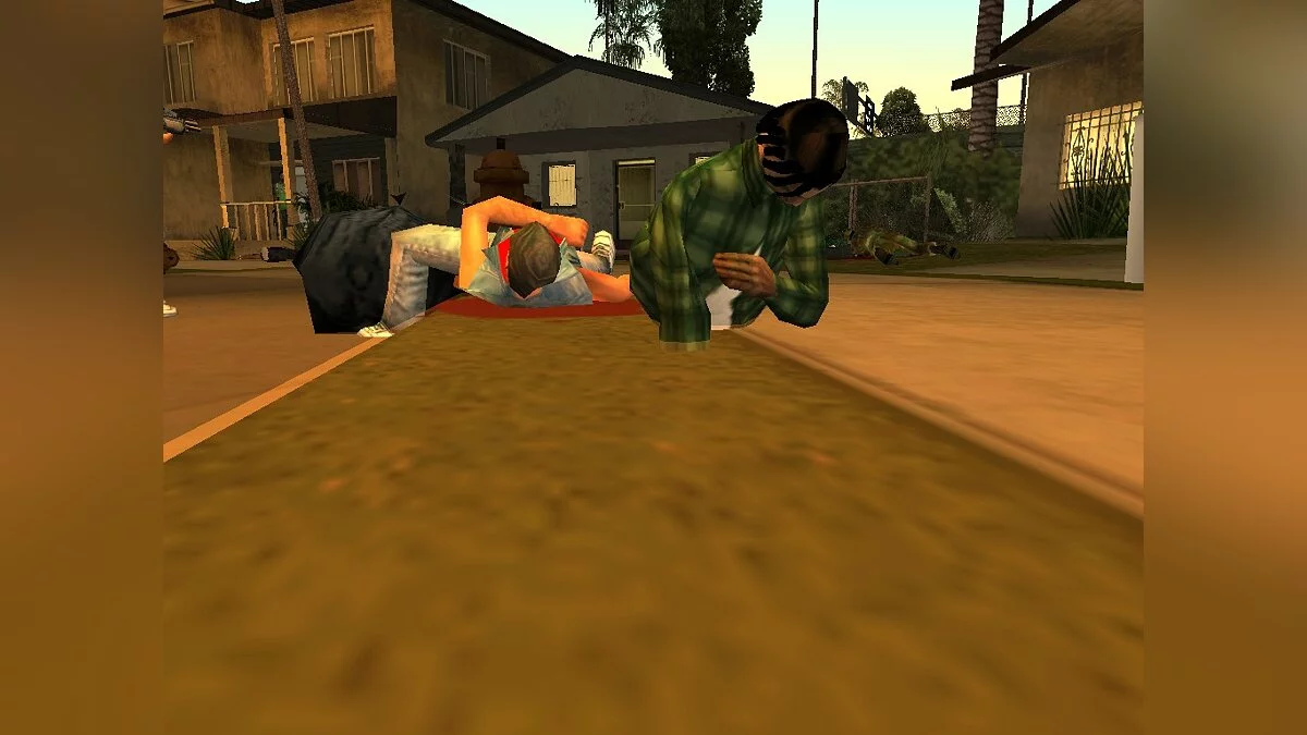 Атака Ballas на Grove Street / GTA San Andreas
