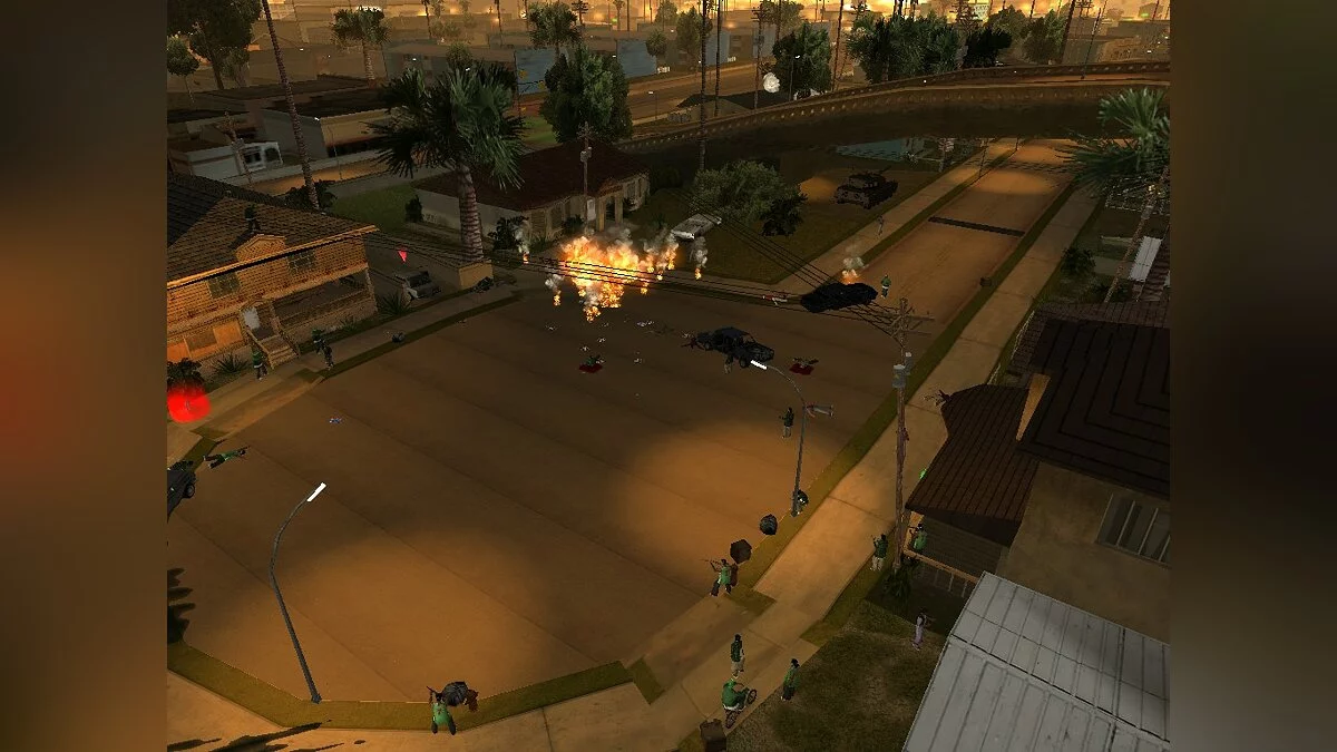 Атака Ballas на Grove Street / GTA San Andreas