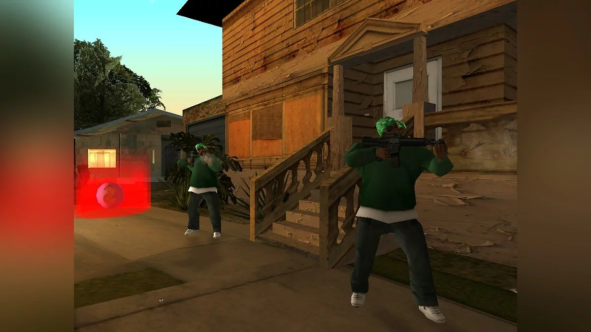 Атака Ballas на Grove Street / GTA San Andreas