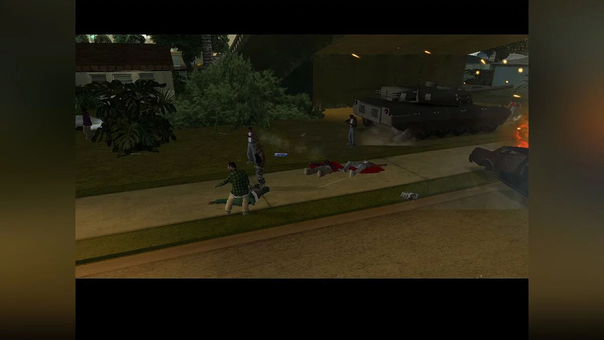 Атака Ballas на Grove Street / GTA San Andreas