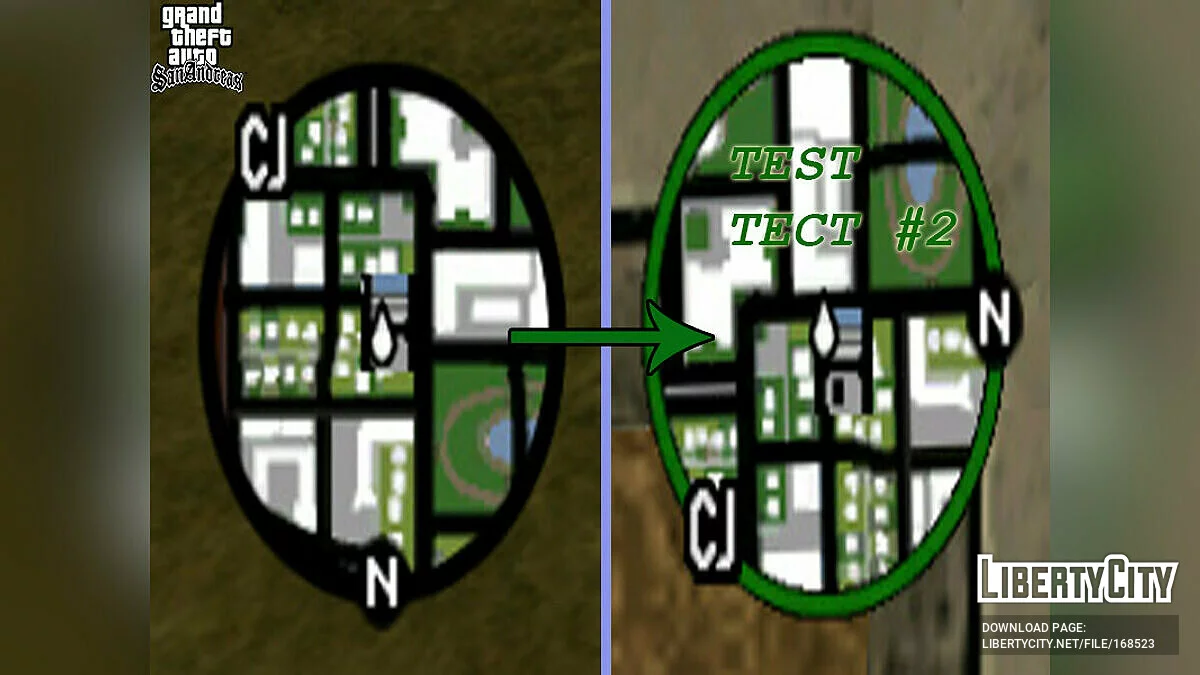 Изменение цвета обводки радара / GTA San Andreas