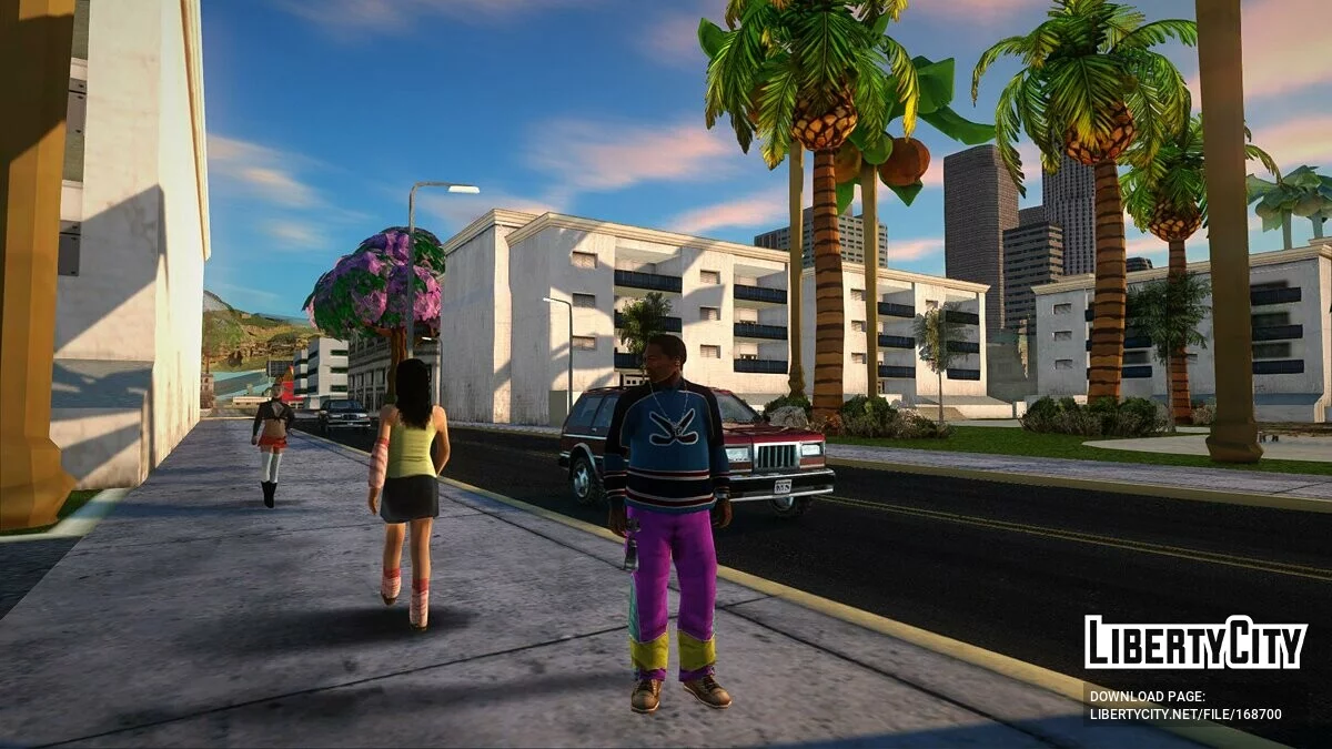 Карл поворачивает голову (Смотрит на машины и людей) / GTA San Andreas