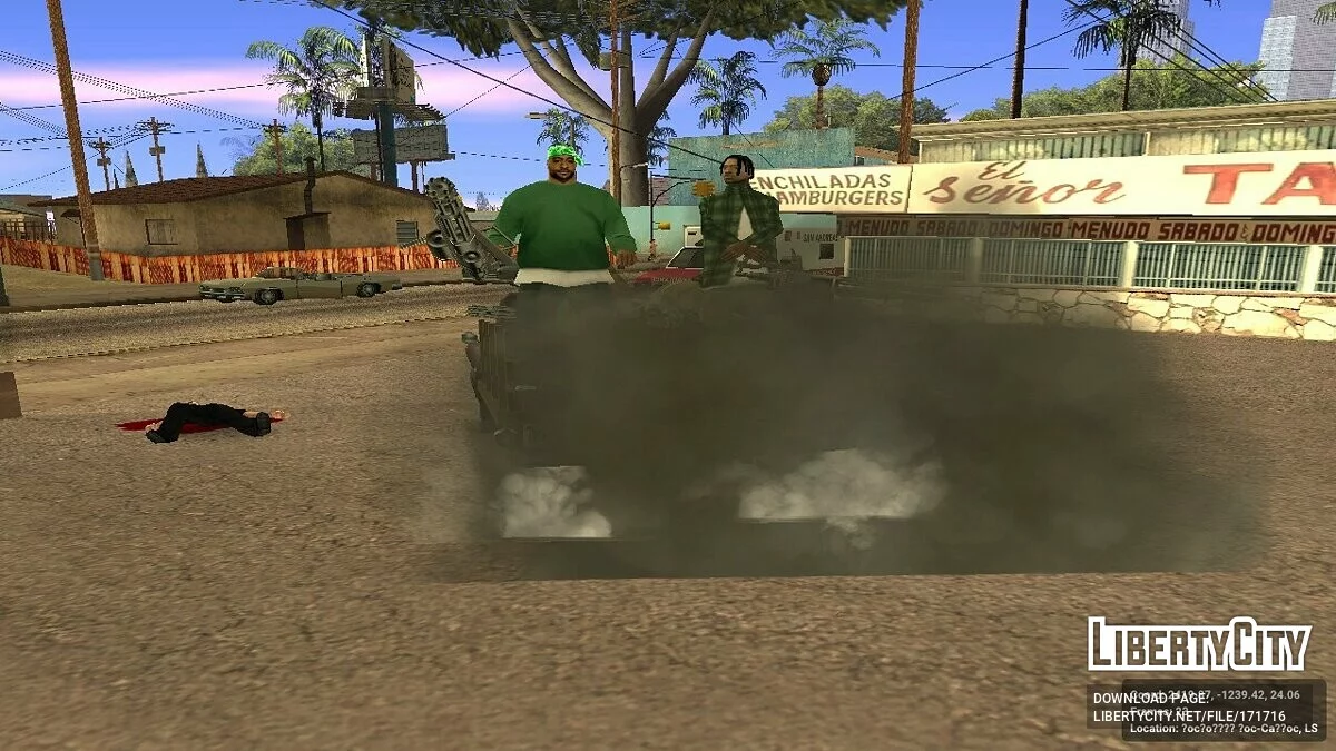 Черный дым из дизельной машины / GTA San Andreas