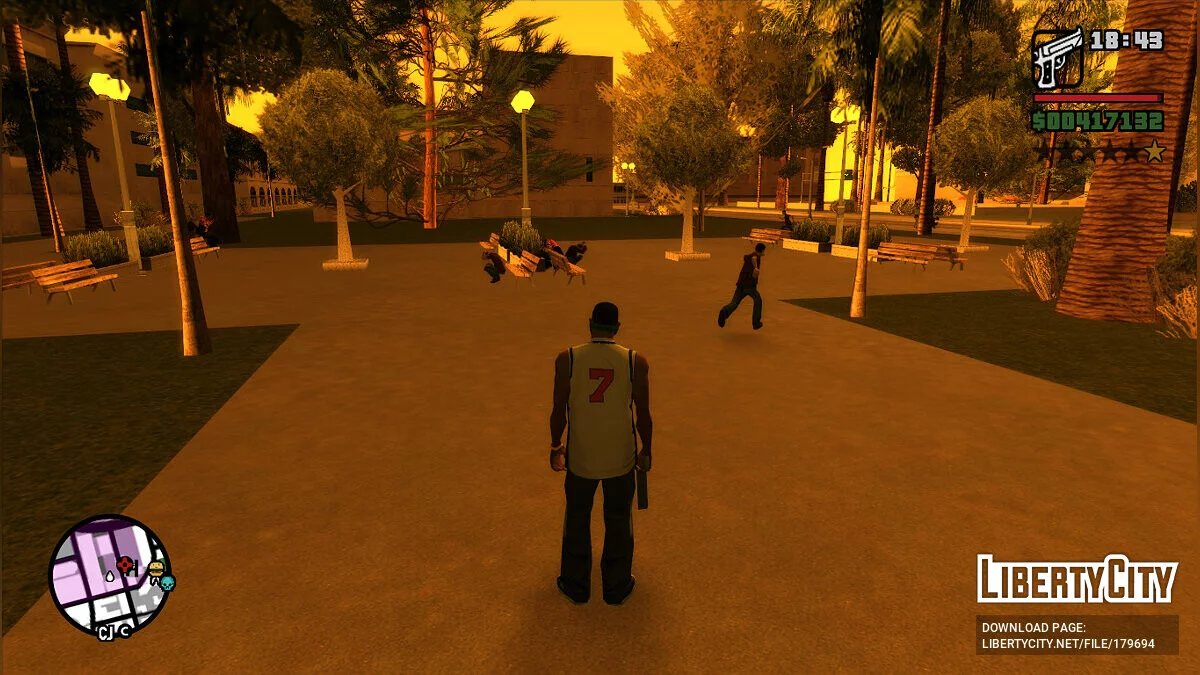 Улучшенная реакция пешеходов на оружие / GTA San Andreas