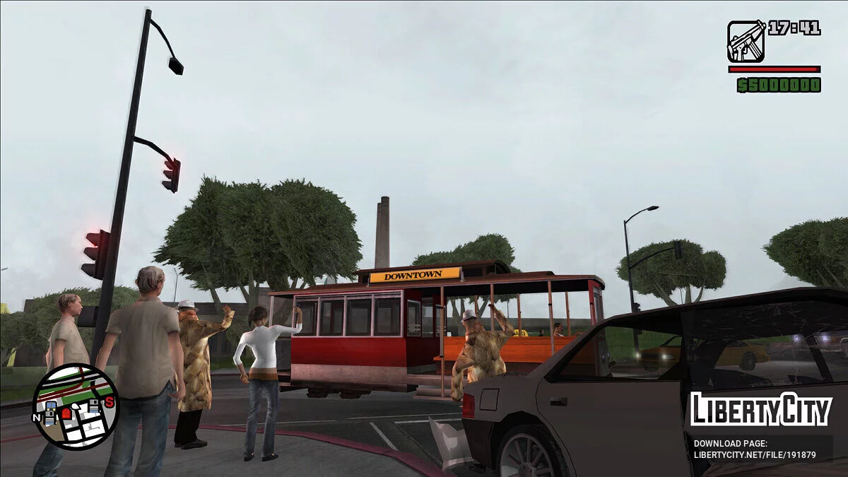 Сигналить с трамвая и поезда / GTA San Andreas