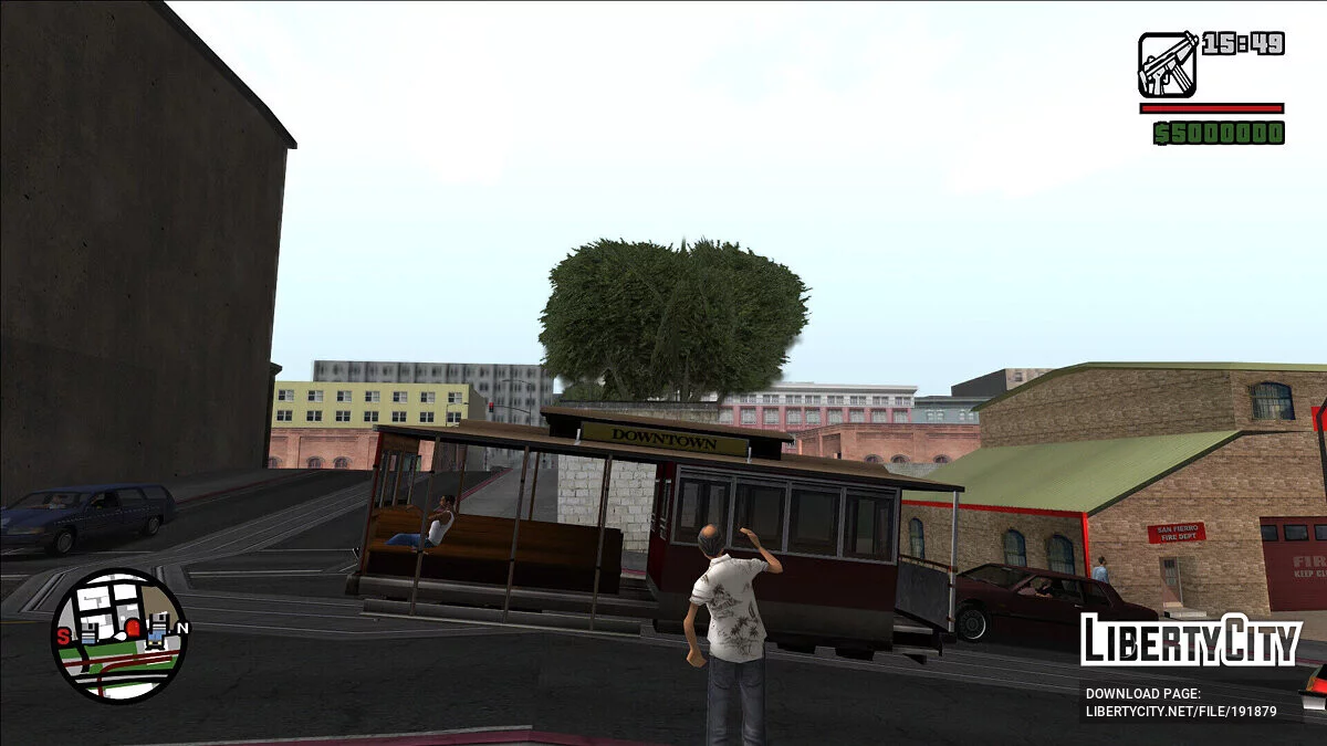 Сигналить с трамвая и поезда / GTA San Andreas