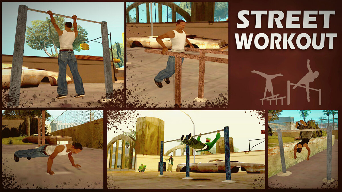 Скачать Street Workout v2.1 [PC + Mobile] для GTA San Andreas