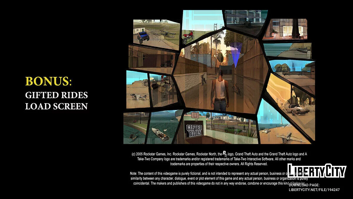 Gifted Rides - Новые припаркованные транспортные средства / GTA San Andreas