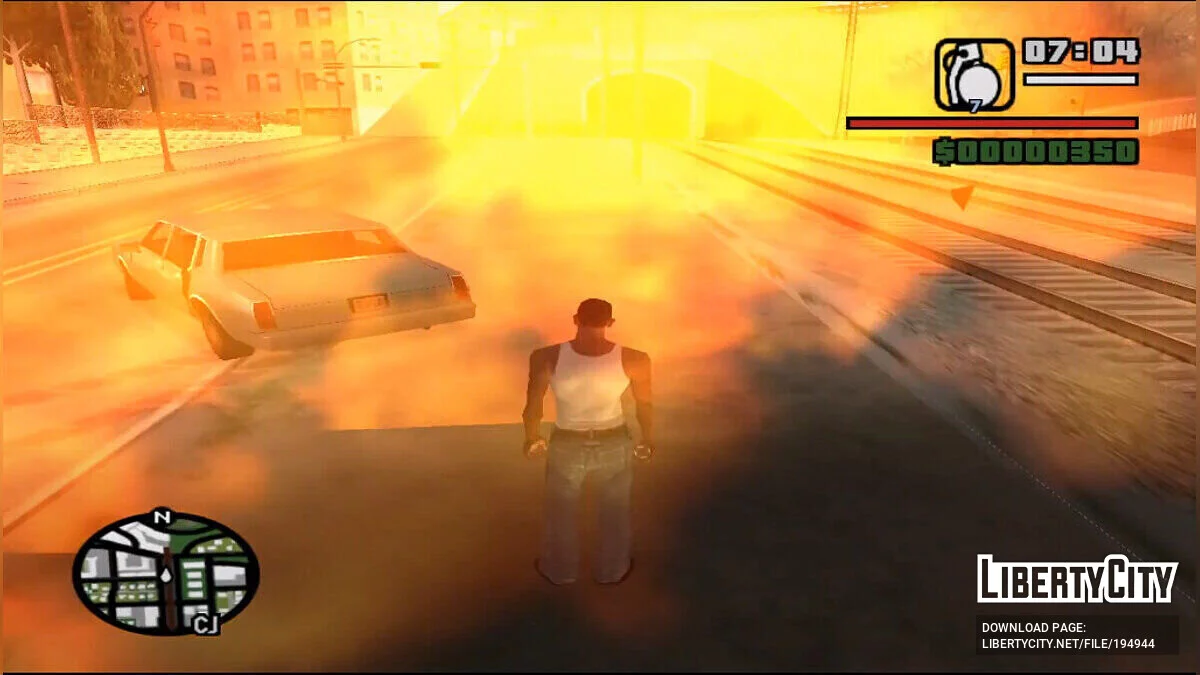 Увеличенная полоса здоровья + Режим Бога / GTA San Andreas