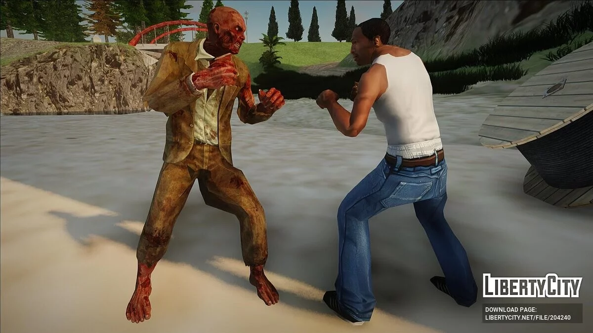 Зомби в районе Лагуна Рыбака / GTA San Andreas