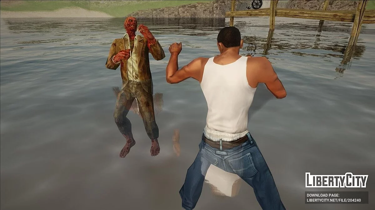Зомби в районе Лагуна Рыбака / GTA San Andreas