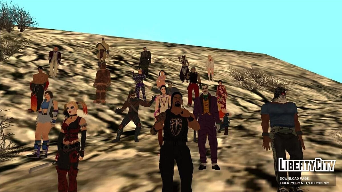 Большой пак скинов из файтинг игр / GTA San Andreas