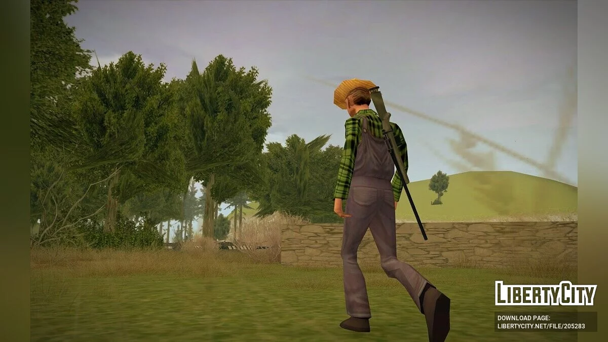 The weapon is on the player / GTA San Andreas