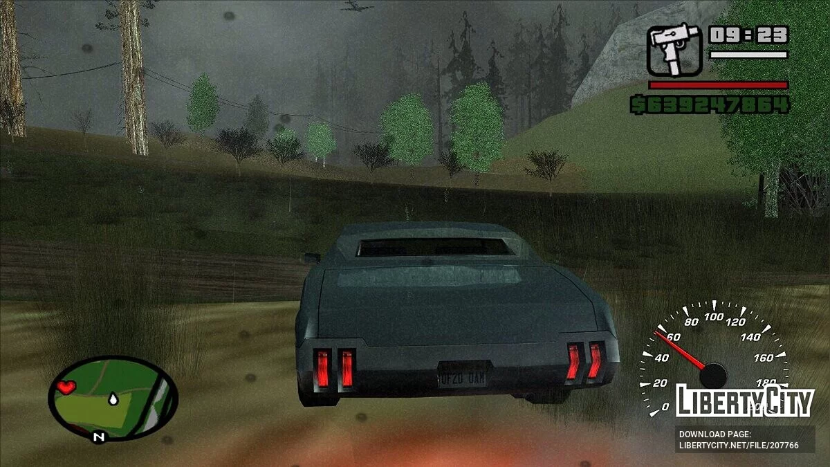 Новые капли дождя на экране / GTA San Andreas