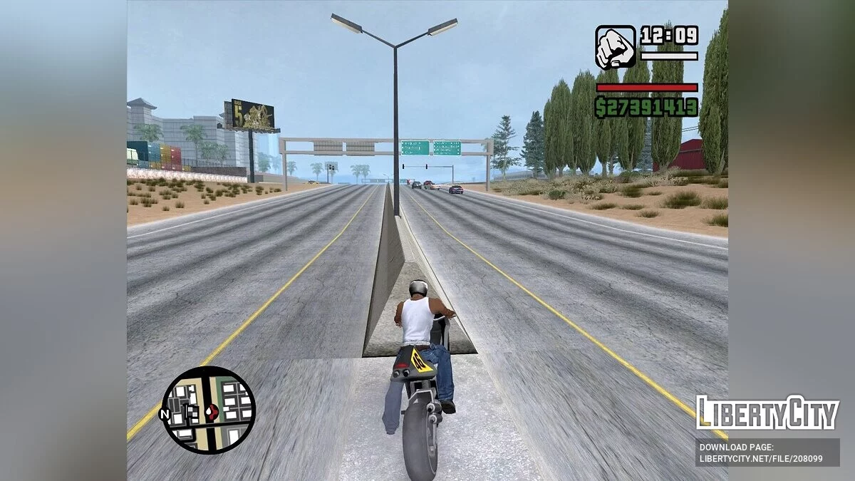 Изменяемая интенсивность траффика на магистралях / GTA San Andreas