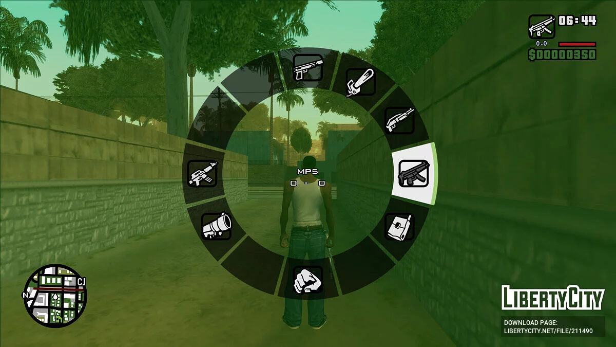 Колесо выбора оружия от Void / GTA San Andreas