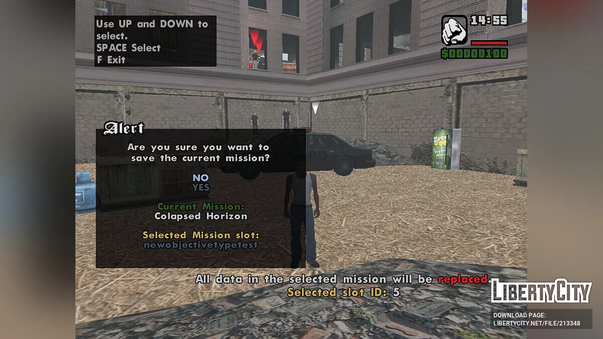 DYOM Confirm (Save) Addon / GTA San Andreas
