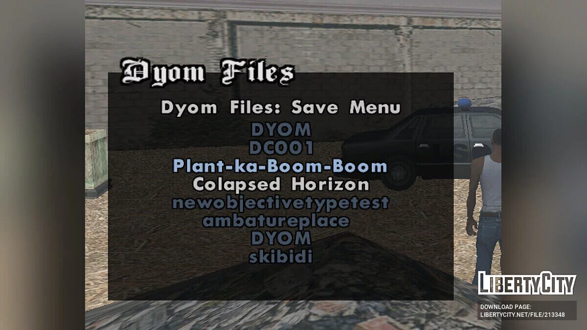 DYOM Confirm (Save) Addon / GTA San Andreas