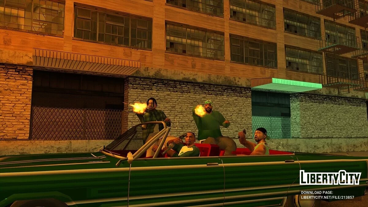 Переработанный мод на стрельбу из авто / GTA San Andreas