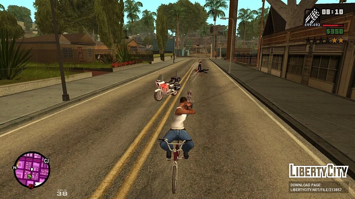 Переработанный мод на стрельбу из авто / GTA San Andreas