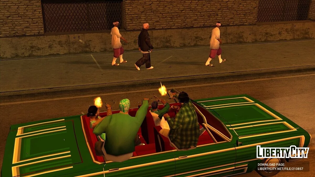 Переработанный мод на стрельбу из авто / GTA San Andreas