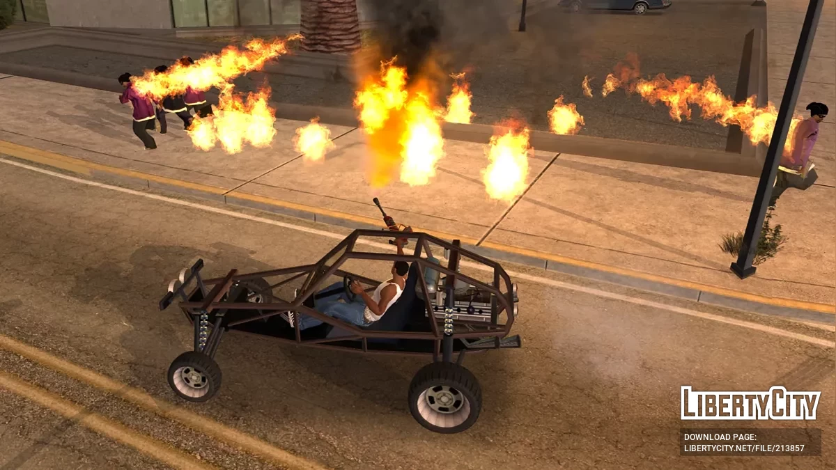 Переработанный мод на стрельбу из авто / GTA San Andreas