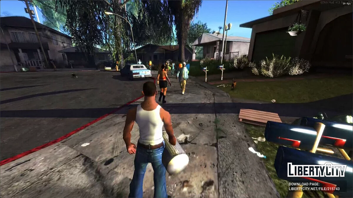 Возможность бросать объекты / GTA San Andreas