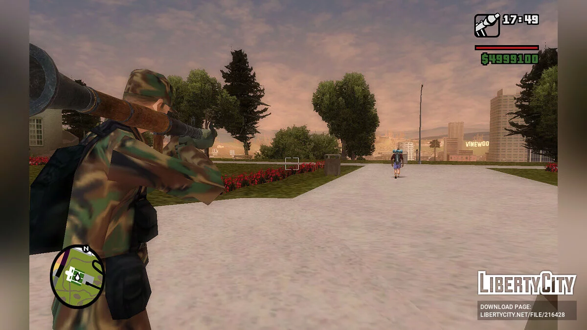 Стрельба из РПГ от третьего лица / GTA San Andreas