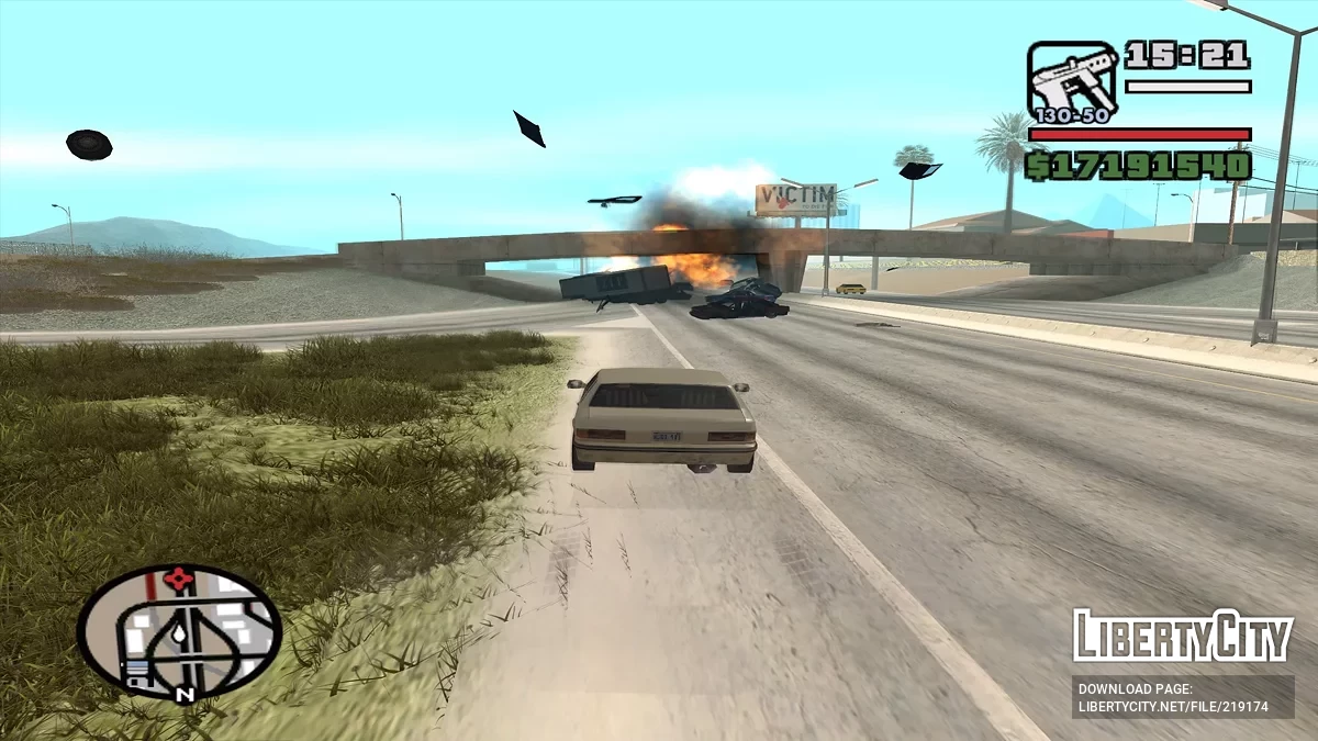 Авария с грузовиком на шоссе / GTA San Andreas