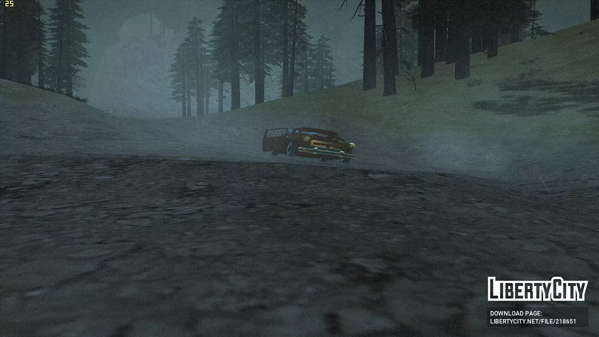 Автомобиль-призрак в сельской местности / GTA San Andreas