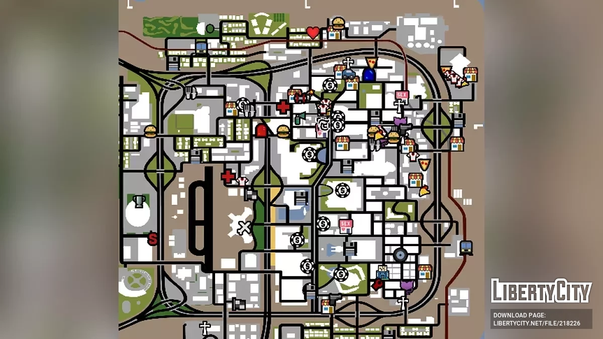 Больше иконок на радаре / GTA San Andreas