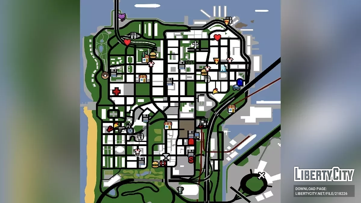 Больше иконок на радаре / GTA San Andreas
