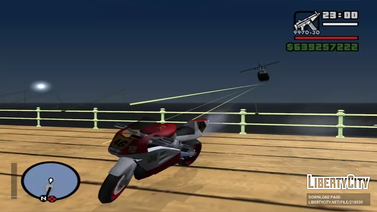 Стрельба из полицейского вертолёта - Только по автомобилям / GTA San Andreas