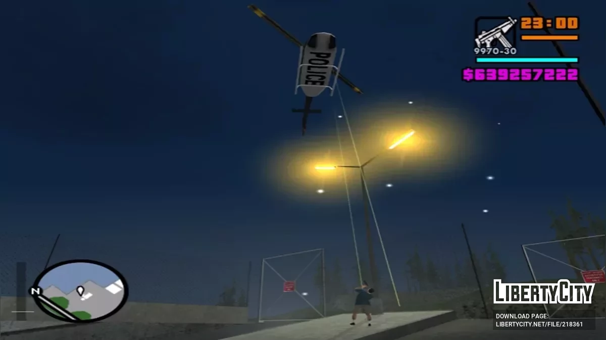 Возможность стрелять из полицейского вертолёта / GTA San Andreas