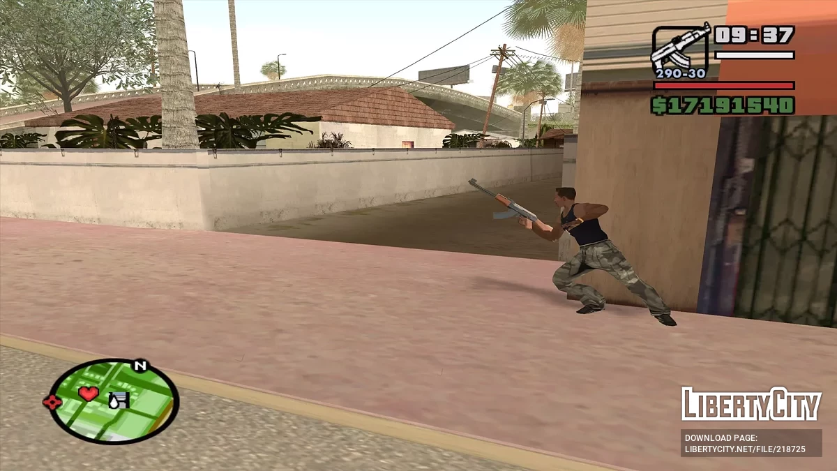 Укрыться за стеной / GTA San Andreas