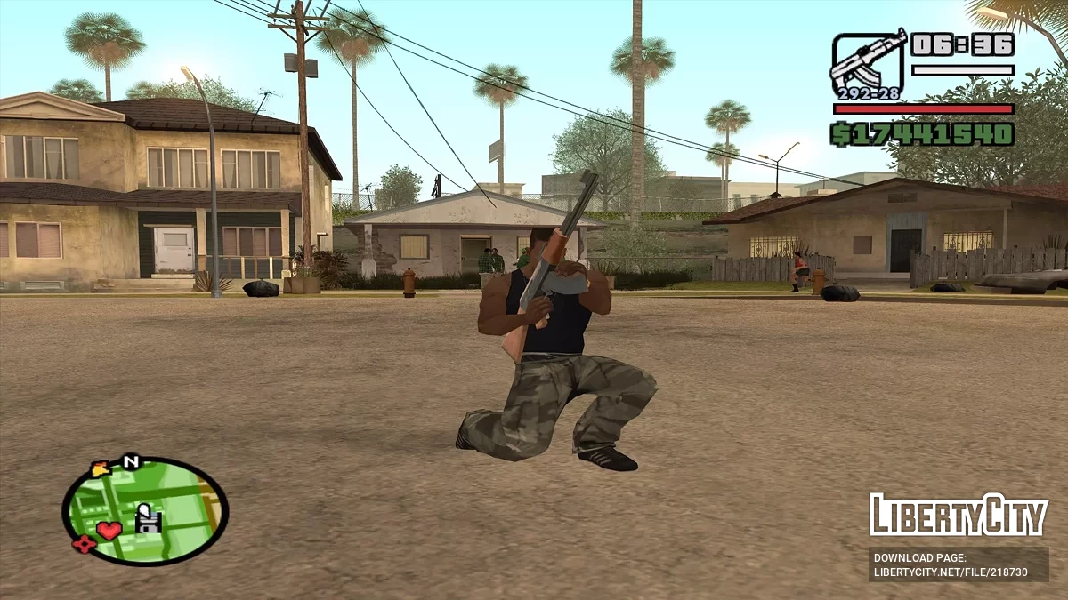 Анимация перезарядки оружия / GTA San Andreas